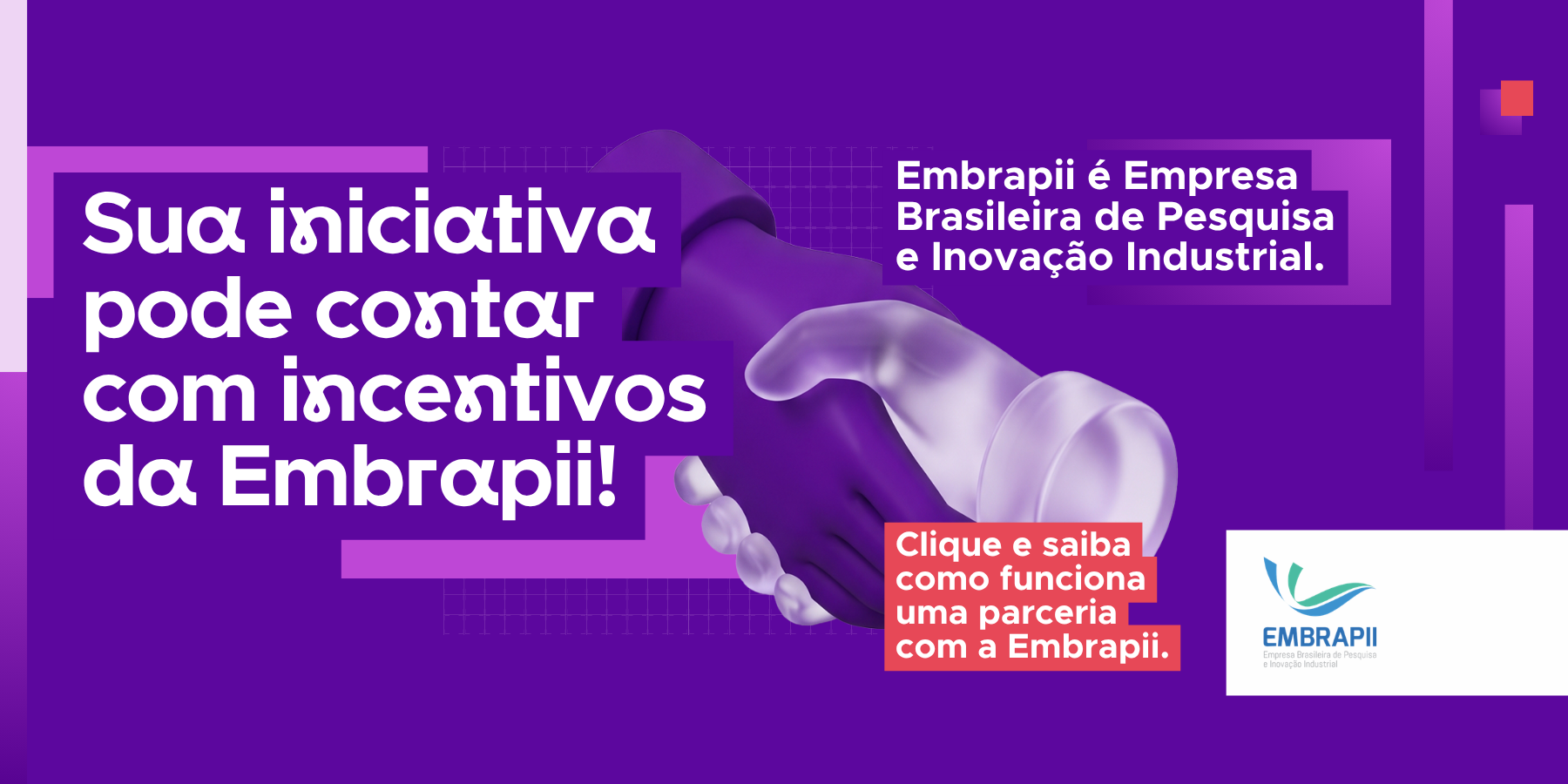 Banner da Embrapii da página inicial